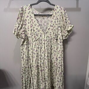 Peach Love Floral Dress